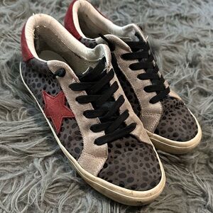 Steve Madden Red and Brown Sneakers